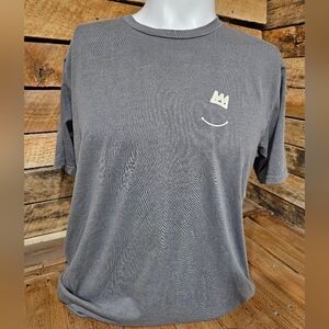 NWT Gray‎ Black Men Smile Shirt